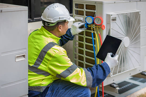 Professional Hvac technician working in Franklinville, NC